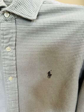 Ralph Lauren Men's Black & White Micro Houndstooth Button-Down Shirt